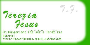 terezia fesus business card